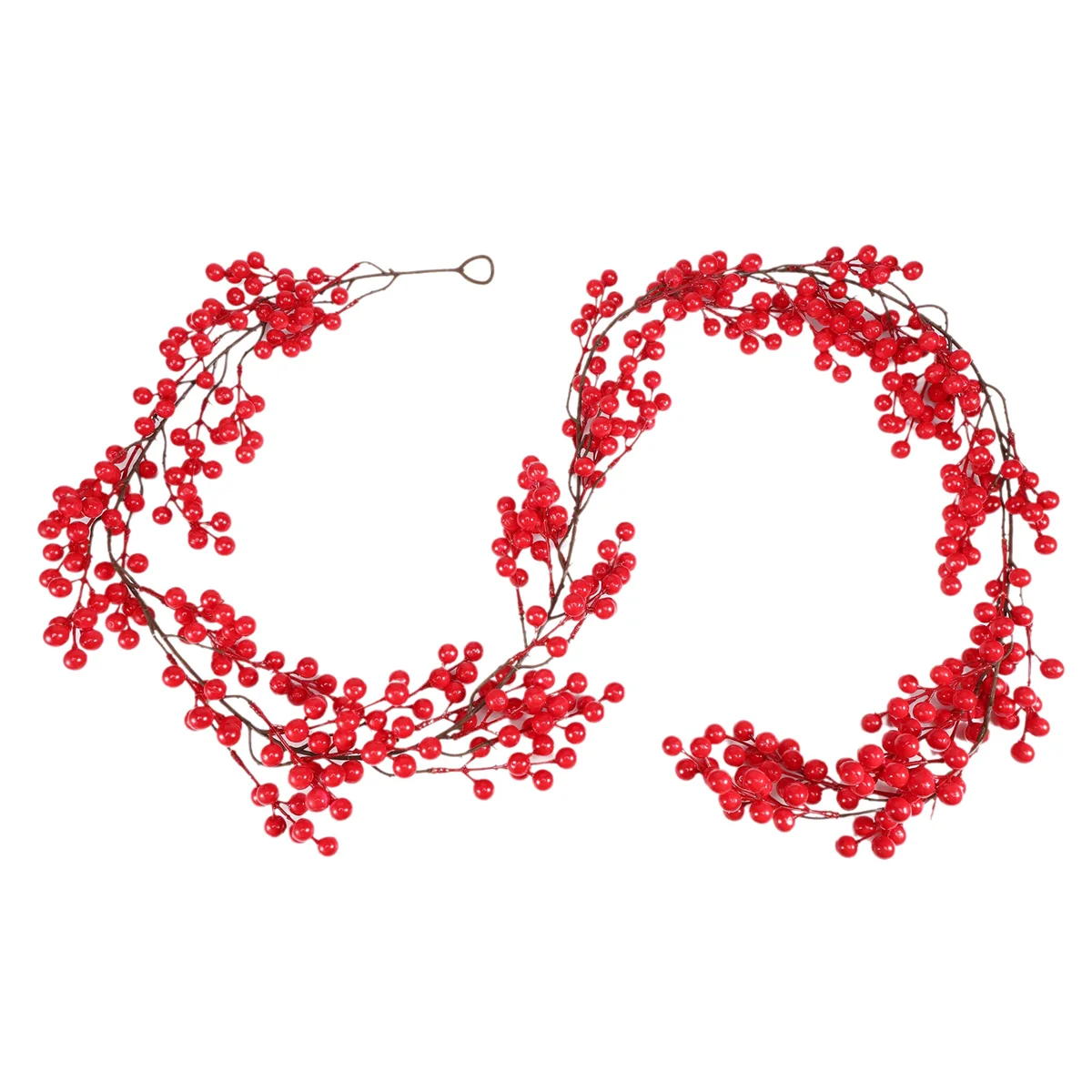 6.39FT Red Berry Christmas Garland,Flexible Artificial Berry Garland for Fireplace Decoration for Winter Christmas Decor