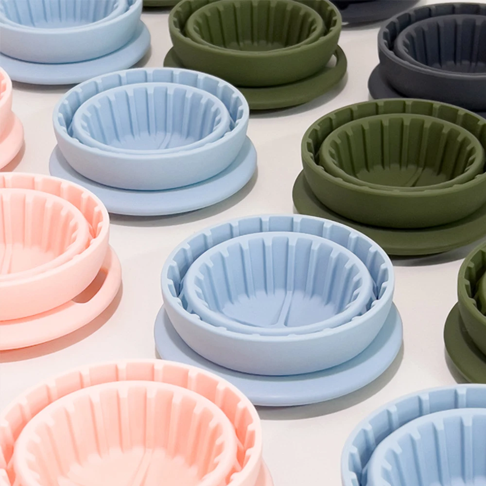 Zusammenklappbarer, wiederverwendbarer Silikon-Kaffeetropfer – Filterkegel, Kaffee-Tropffilterbecher im Freien, 1–2 Personen, Kaffeetropfer-Filterbecher