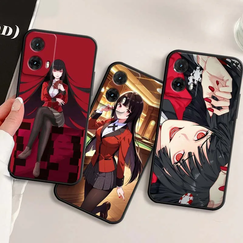 

Kakegurui Anime Art Cool For Motorola G85 Edge 50 G24 G35 G14 G04 40 G72 G34 G31 G Stylus G54 G13 G32 5G Black Phone Case