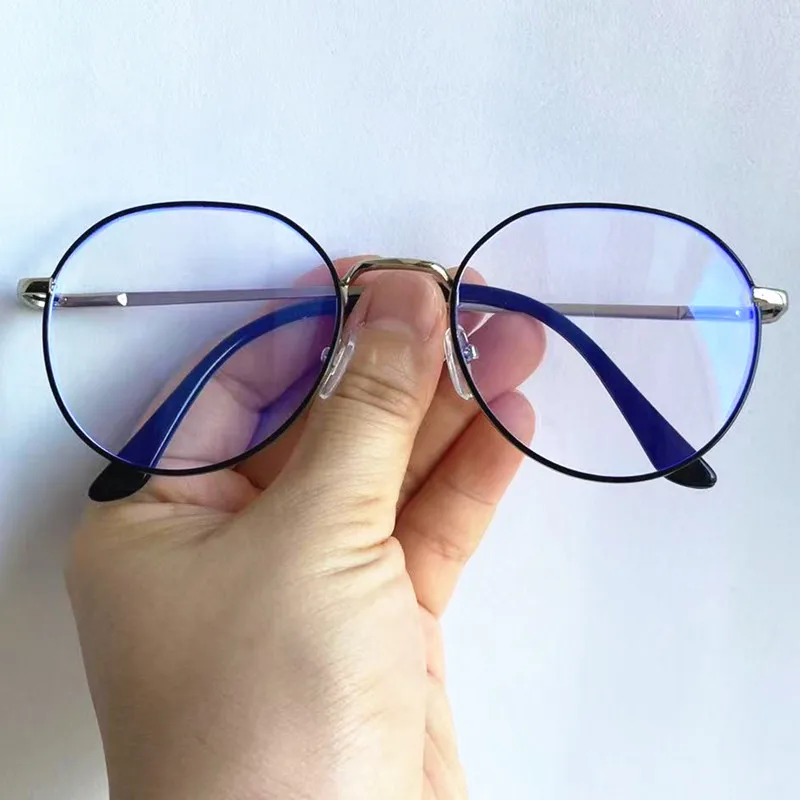 

NEW Anti-Blue Light Glasses Unisex Small Frame Eyewear Simplity Optical Light Spectacles Alloy Eyeglasses Retro Ornamental