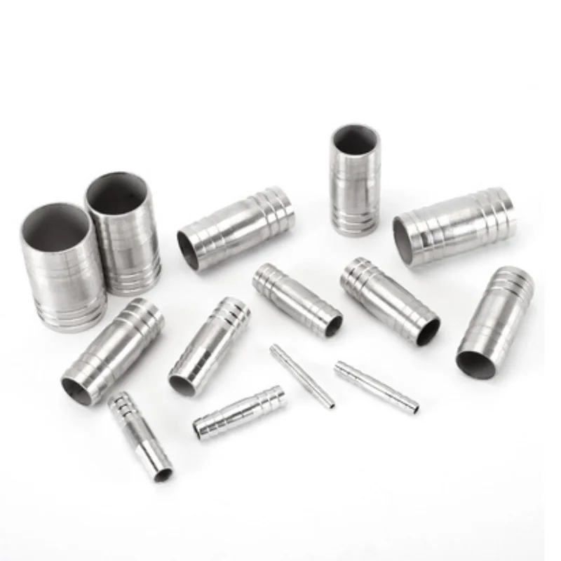 6mm 8mm 10mm 12mm 13mm 14mm 15mm 16mm 17mm 18mm 19mm 20mm Hose Barb Straight Two Way 304 Stainless Steel Pipe Fitting Connector