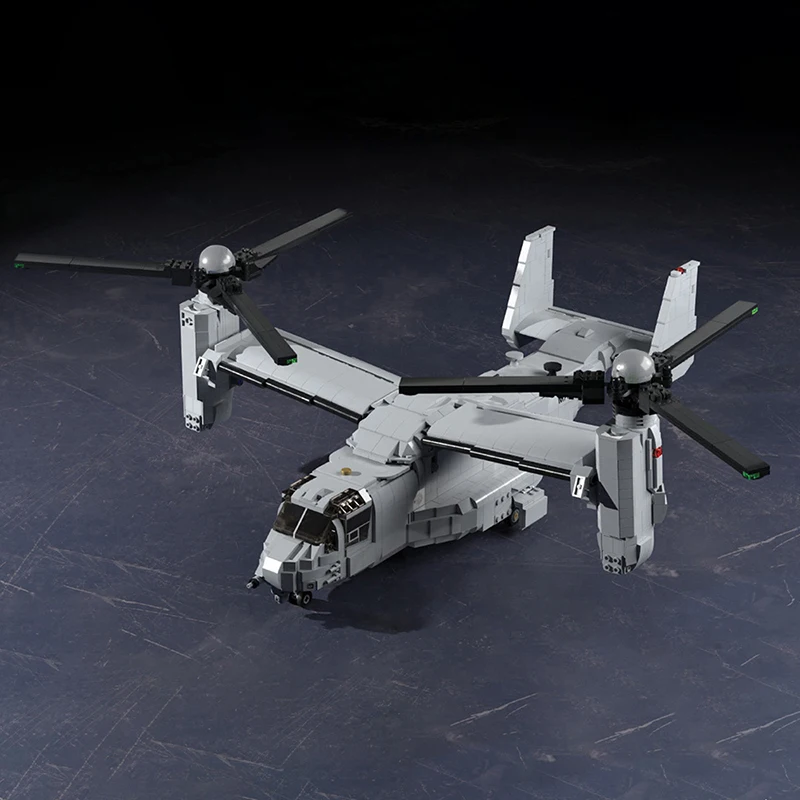 CV-22 Osprey Tiltrotor Building Blocks Toy Bell Boeing V-22 Aircraft Building Bricks Sets Transport Plane Toy for Boy Xmas Gifts