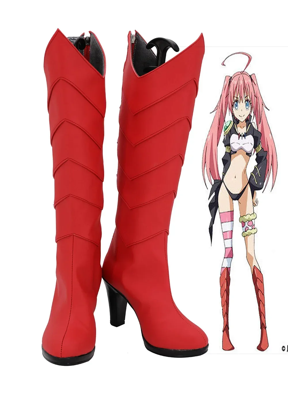 

Tensei Shitara Slime Datta Ken Milim Nava Cosplay Boots High Heel Red Boots Custom Made Any Size