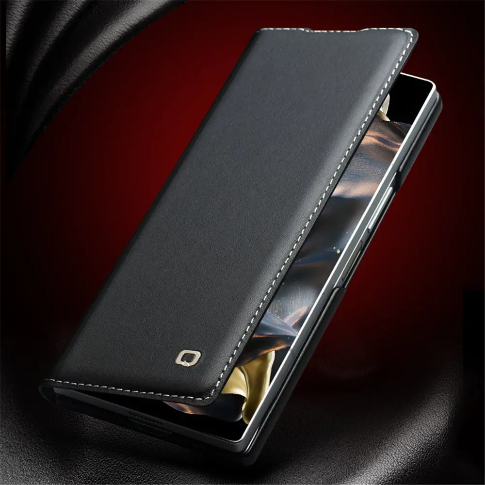 

Genuine Natural Cowhide Leather Flip Case for Samsung Galaxy W25 Business Full Cover