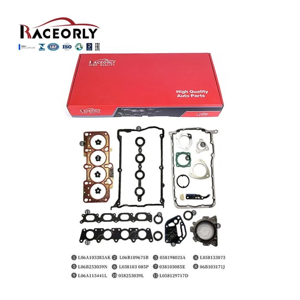

Комплект прокладок для ремонта двигателя RACEORLY для VW Jetta Golf 4, Audi Passat B5 1,8T AWP