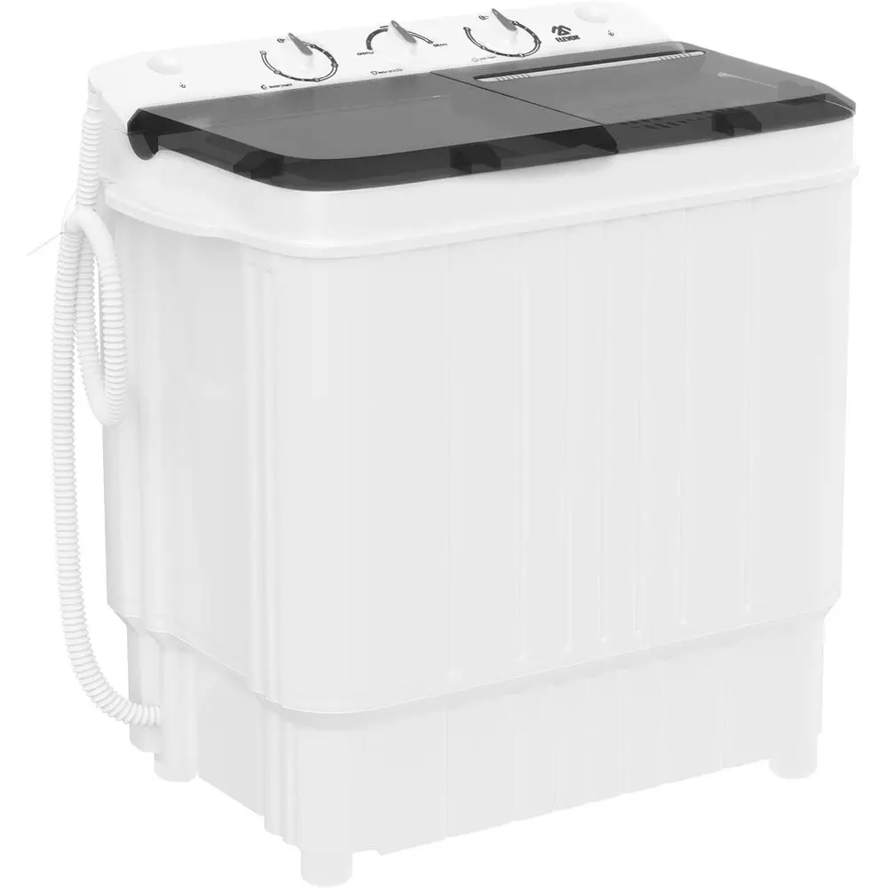 

Portable Washing hine Twin Tub 17.6 Lbs acity, (11 Lbs) and Spinner(6.6 Lbs) Combo Mini Compact Laundry Washer or Home, Aparent,