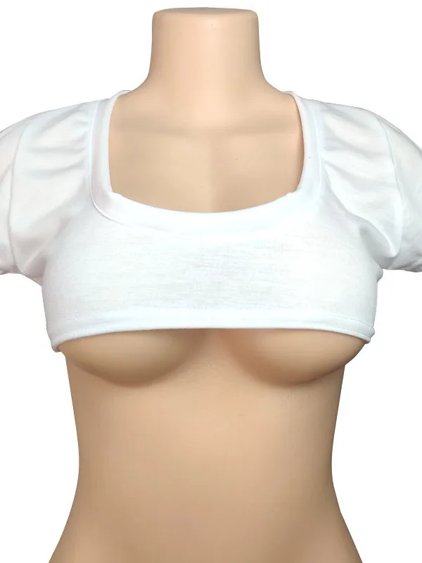 Sexy ort Crop Top Dames Lage Borst f Borst ort T-shirt Leuke Zomer Casual Kleur rond Ne ort Sve Tee