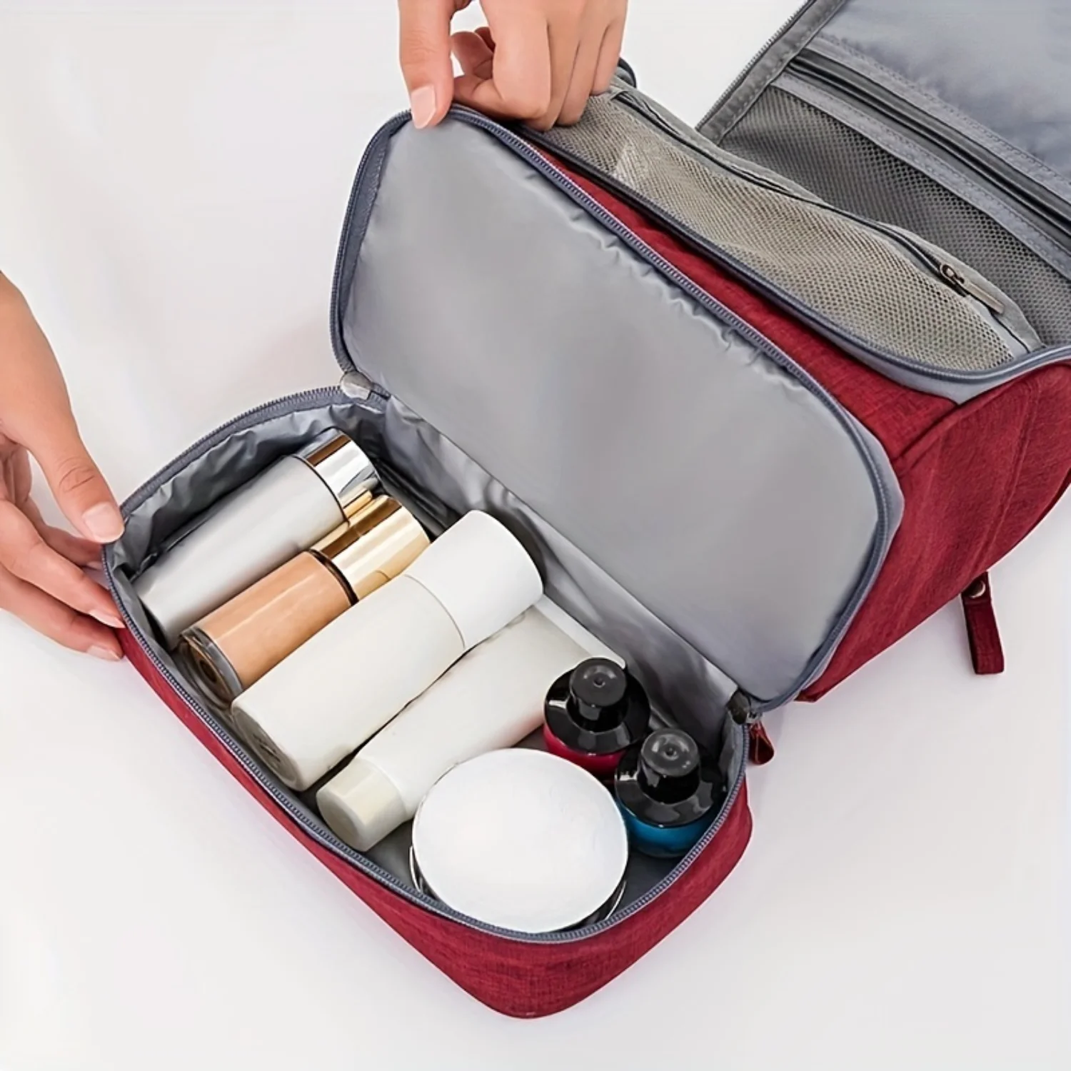 Portable Cosmetic Bag, Lightweight Travel Storage Organizer