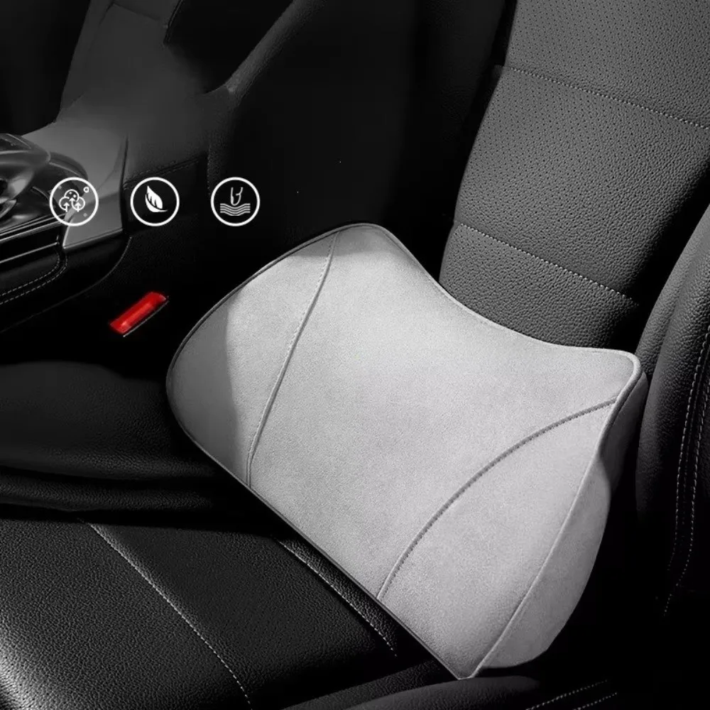 

New Suede Lumbar Pillow Lower Back Pain Relief Comfort Memory Foam Pillow Memory Foam Lumbar Support Pillow Vehicle Seats