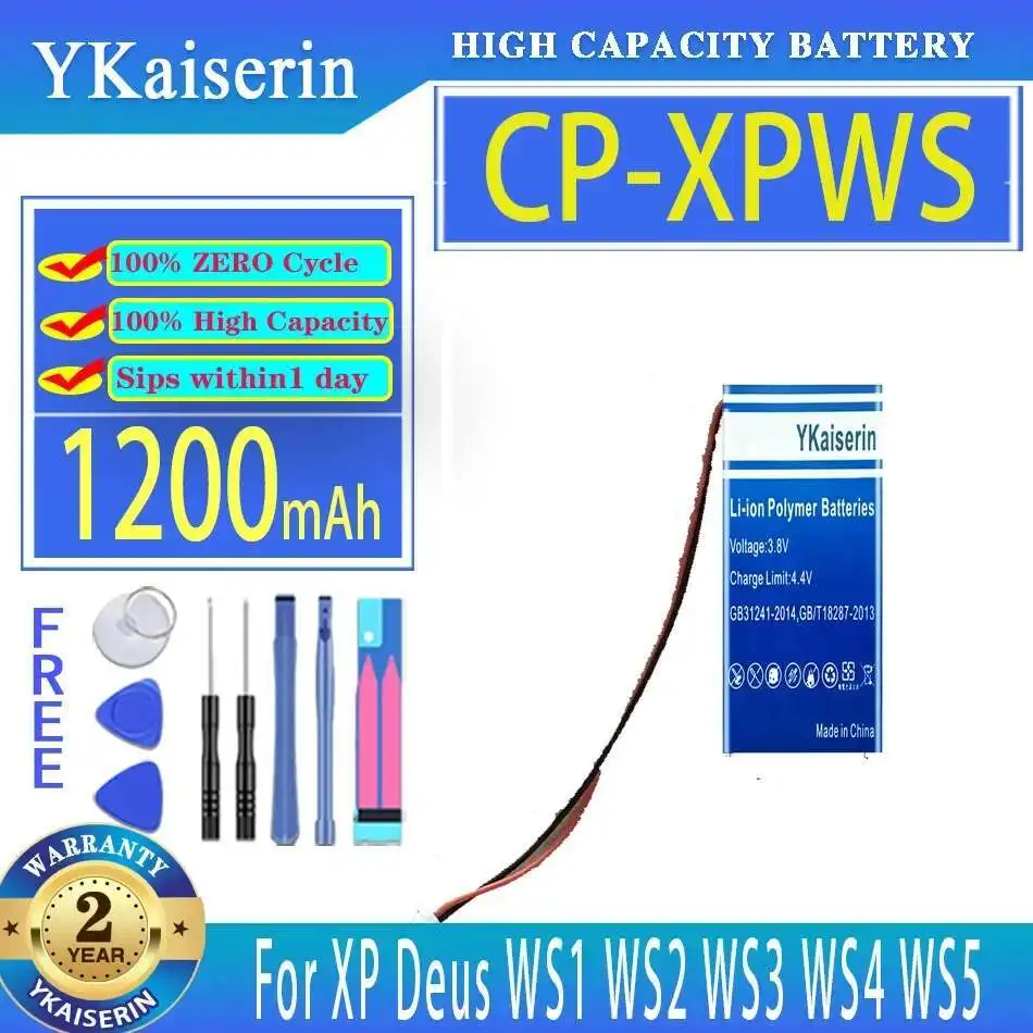 

Безопасный для XP Deus WS1 WS2 WS3 WS4 WS5 долговечный аккумулятор для металлоискателя 1200 мАч CP-Xpws