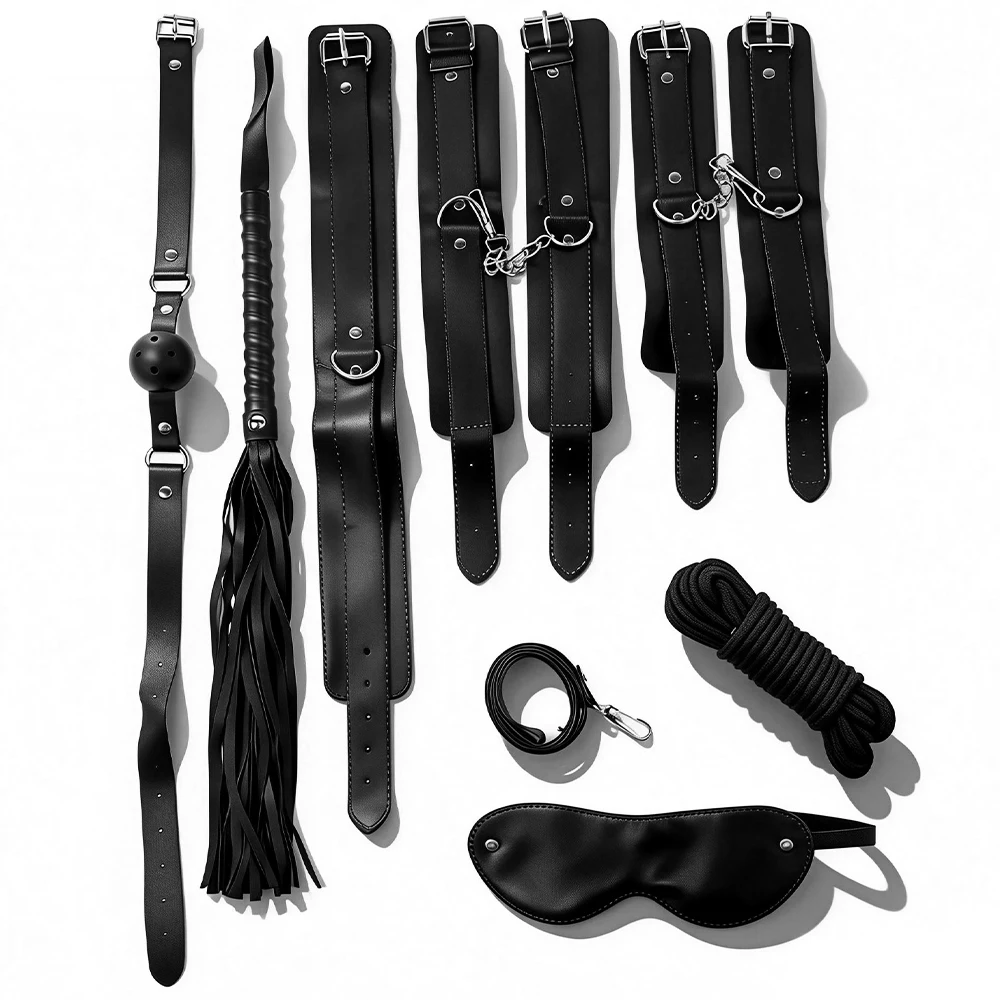 SM Party Sets Adult Sex Toy Restraint Handcuffs Slave Tools Sexy Wrist To Ankle Cuffs Open Leg Hand Toys Bondage For Couple