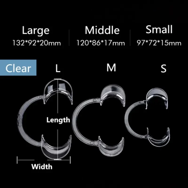 Perfecto 10 unid/pack abridor de boca Dental forma C resistente desechable Intraoral abridor de labio de mejillas herramienta de ortodoncia de