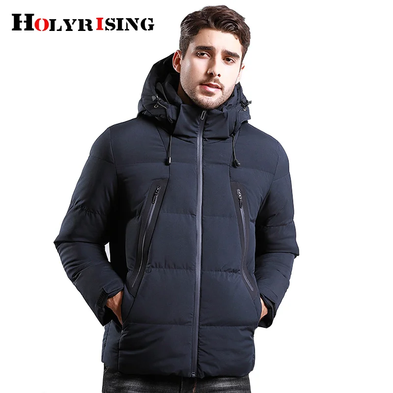 

Holyrising Winter Parkas Men New Jacket Coats Warm Casual Parka Thickening For 18624-5