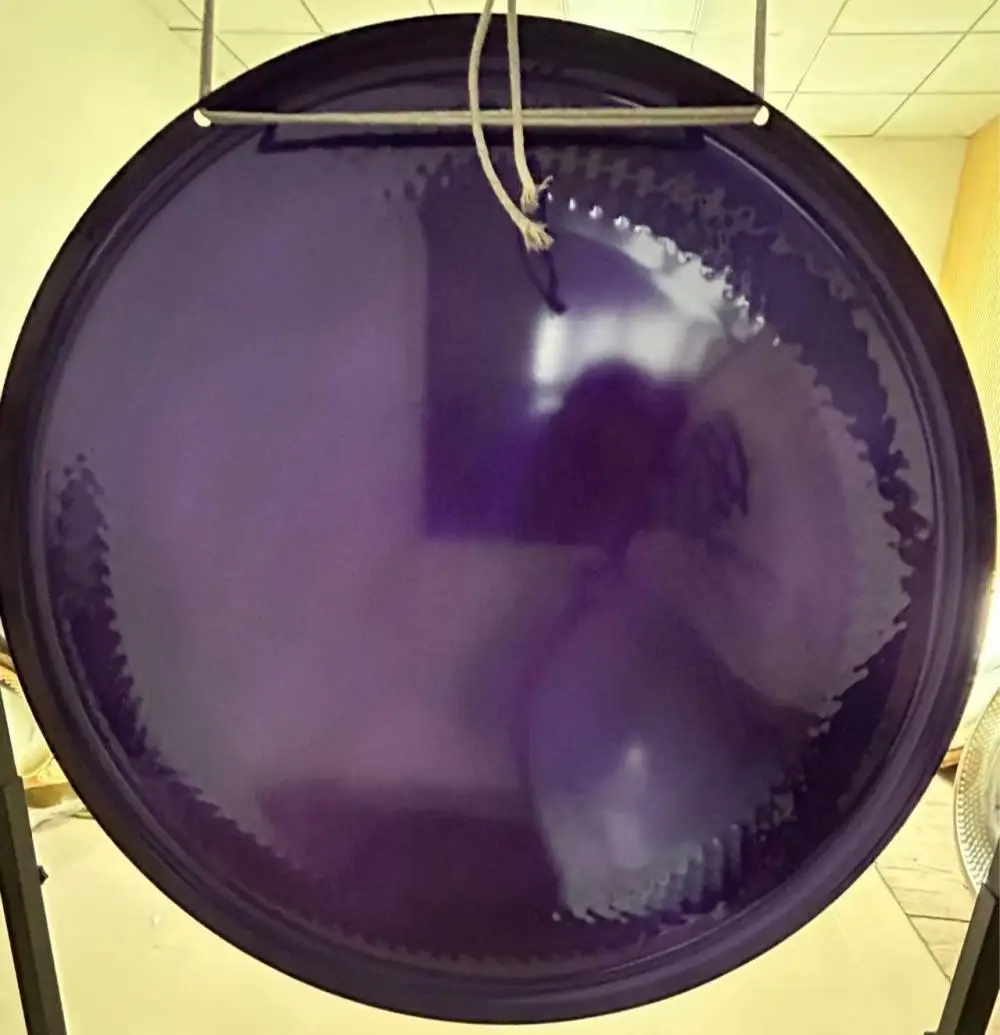 18-36 inch Moon Phase Mandala Purple Gong with Mallet High Vibration for Meditation, Healing and ReLaxation Gongbath Percussion view 5
