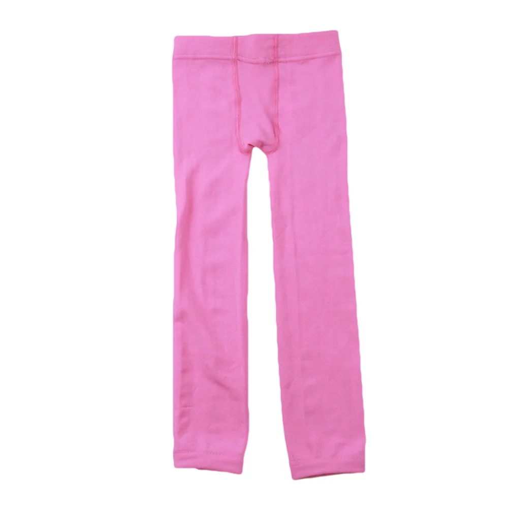

Girls Winter Warm Lined Tights Trousers Kids Elastic Thick Leggings Ninth Pants for 3-5 Years Old (Pink)