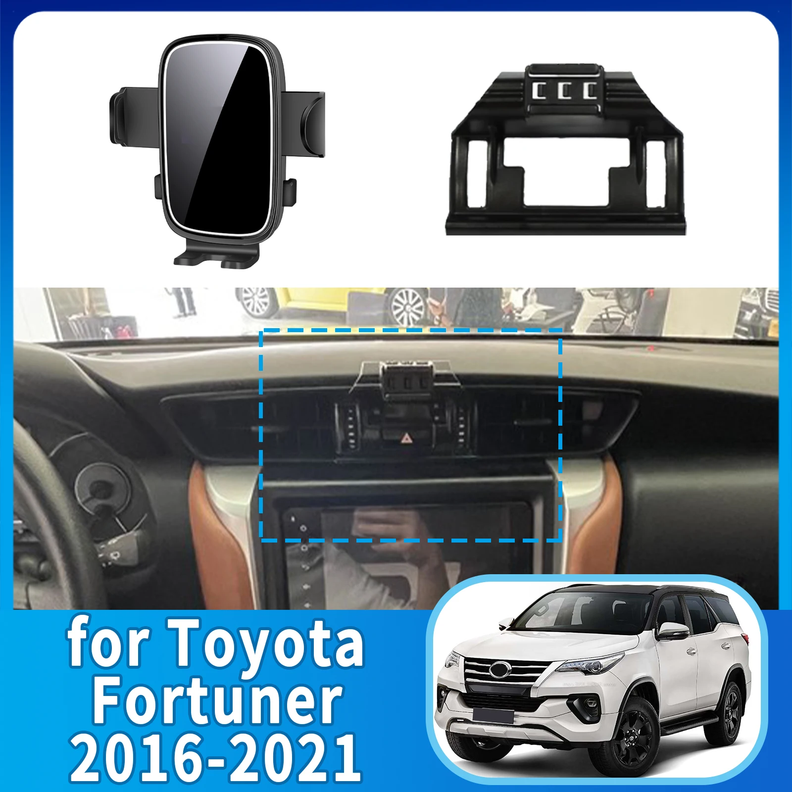 

fit for Toyota Fortuner 2016 2017 2018-2021 Phone Holder, Dashboard Screen Mount Bracket Easy Installation​​ Car accessoires