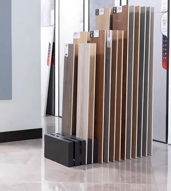 Ceramic tile display rack, wooden floor display rack, wood grain brick skirting board sample rack, rock slab stone display rack