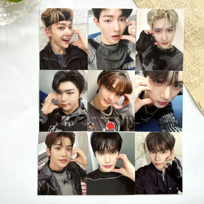 9Pcs/Set KPOP ZEROBASEONE Charm Selfie Photocards ZB1 Zhanghao Ricky Yujin LOMO Cards Fans Collectibles Postcard