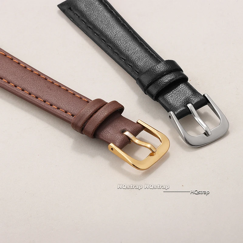 PU Leather Ultra-Thin Soft Watchband for Seiko Men Women Black Brown Watch Strap Bracelet for Rolex 8mm 10mm 12mm 14mm 16mm 18mm