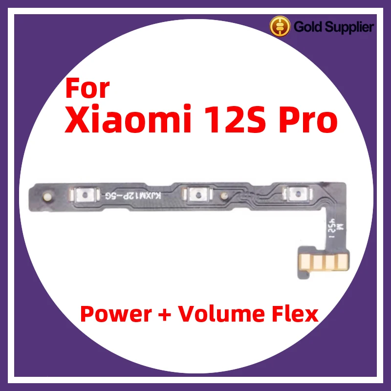For Xiaomi 12S Pro Power ON OFF Volume Camera Key Button Switch Flex Cable Replacement