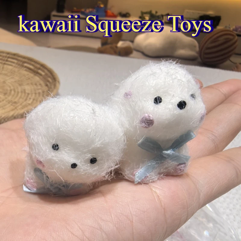 1Pcs Mini Kawaii Squishy Toys Cute Puppy Lamb Chick Silicone Pinch Squeeze Slow Rebound Decompression  Toys for Adult Children