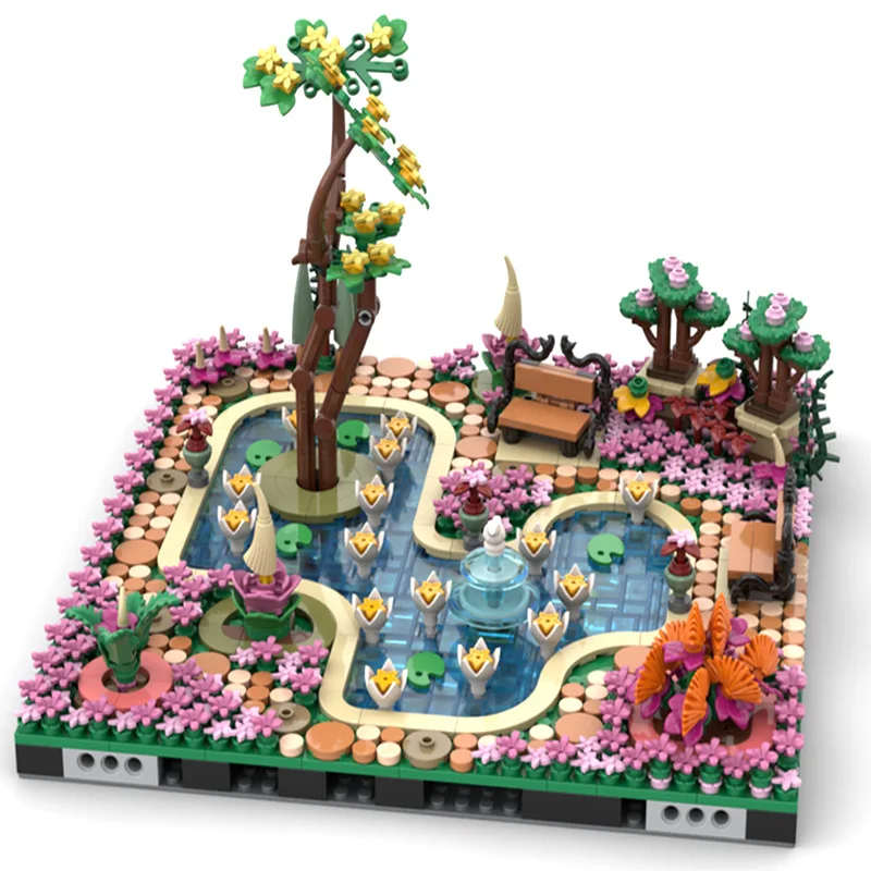 

MOC Creative Botanical Garden Park Architecture Street View Building Blocks Kits Toys for Children Kids Gifts Toy 1647PCS Bricks