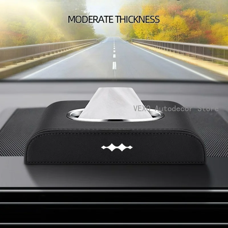 Car Tissue Box Leather Armrest Box Dashboard Organizer Box Tissue Holder Magnet for BYD Leopard 5 8 Ti3 Interior Car Accessories