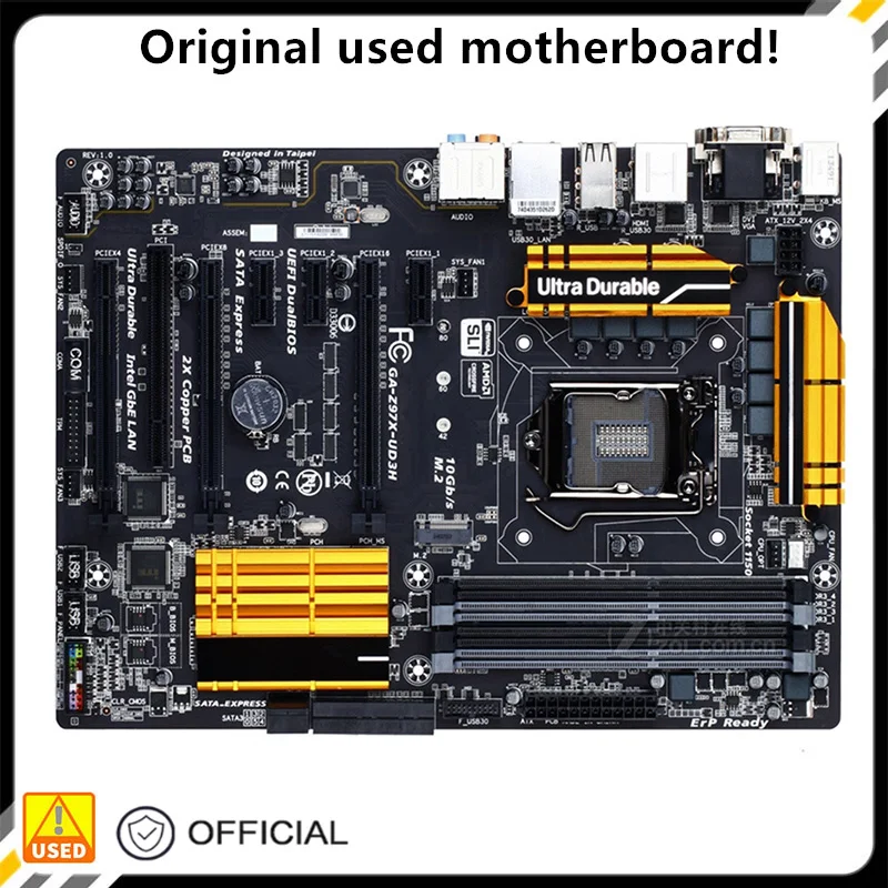 

For GA-Z97X-UD3H Z97X-UD3H Desktop Motherboard Z97 LGA 1150 For Core i7 i5 i3 DDR3 SATA3 USB3.0 Original Used Mainboard