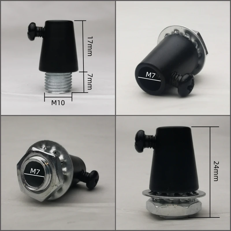 10 قطع من القبضات المعدنية لقفل الكابل، مقابض سلك معدنية لتخفيف سلالة الكابلات العتيقة لملحقات الإضاءة النحاسية والذهبية والأسود