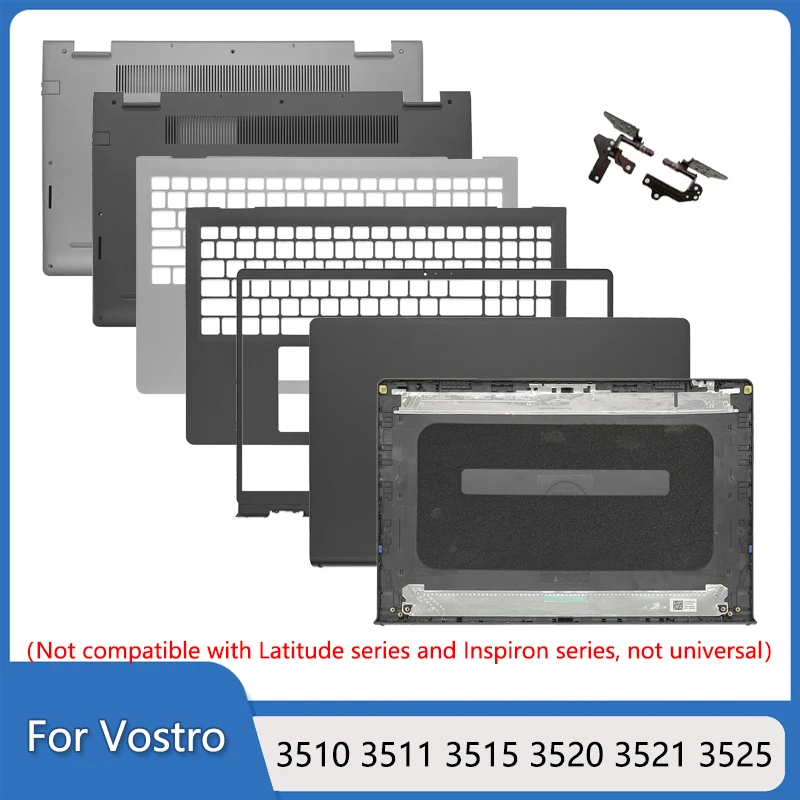 New For Vostro 15 3510 3511 3515 3520 3521 3525 Laptop LCD Back Cover Case/Front Bezel/Palmrest/Bottom/Hinges