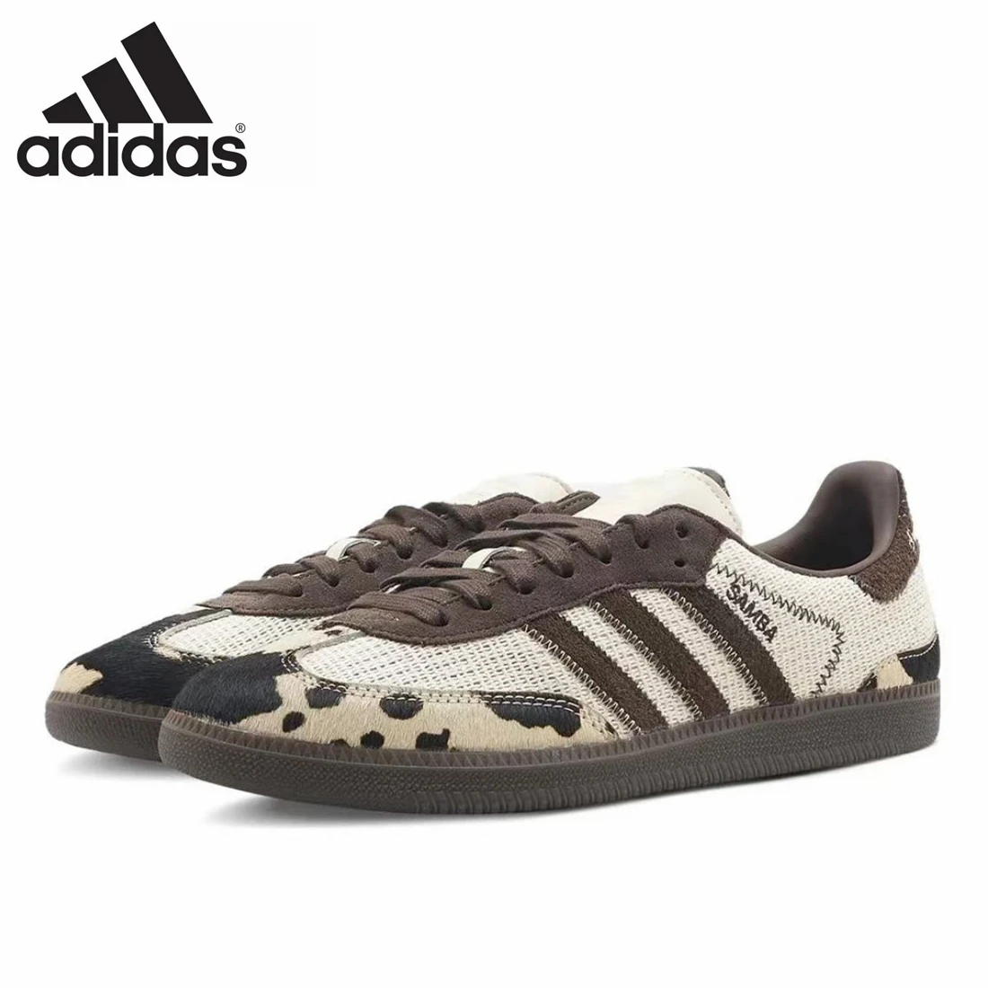 Adidas Samba OG notitle Cow Print German Training Shoes Retro Versatile Sports and Casual Board Shoes sneakers