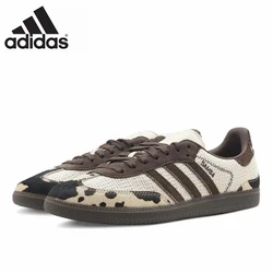 Adidas Samba OG-Baskets rétro avec imprimé vache, chaussures d'entraînement allemandes, chaussures de sport polyvalentes, chaussures de planche décontractées