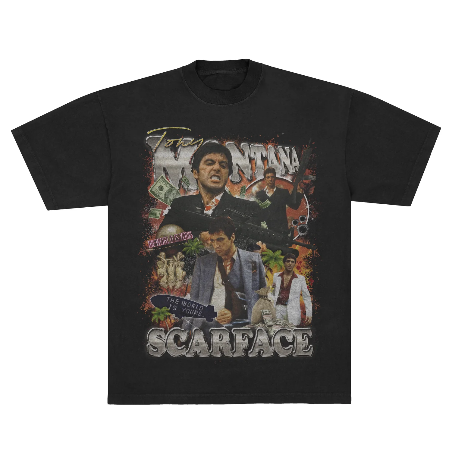 ريترو العالم هو لك تي شيرت الفيلم الجرافيك تي شيرت الرجال عادية القطن التي شيرت قصيرة الأكمام خمر الصيف البوب تي شيرت