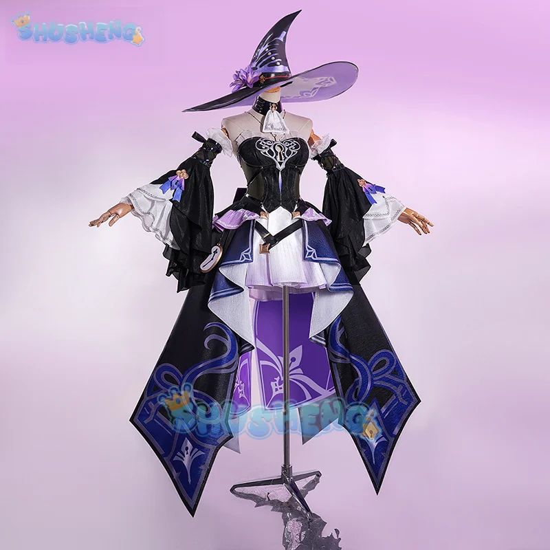 Shusheng Honkai Star Rail The Herta Cosplay Kostüm Kleid Hut Uniform Kopfbedeckung Halloween Party für Frauen Mädchen Requisiten Zubehör