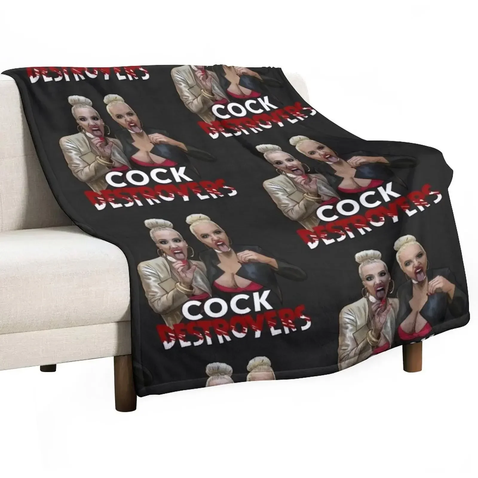 

Cock destroyers are coming for ya! Throw Blanket Flannel Fabric Polar Bed covers Moving Blankets