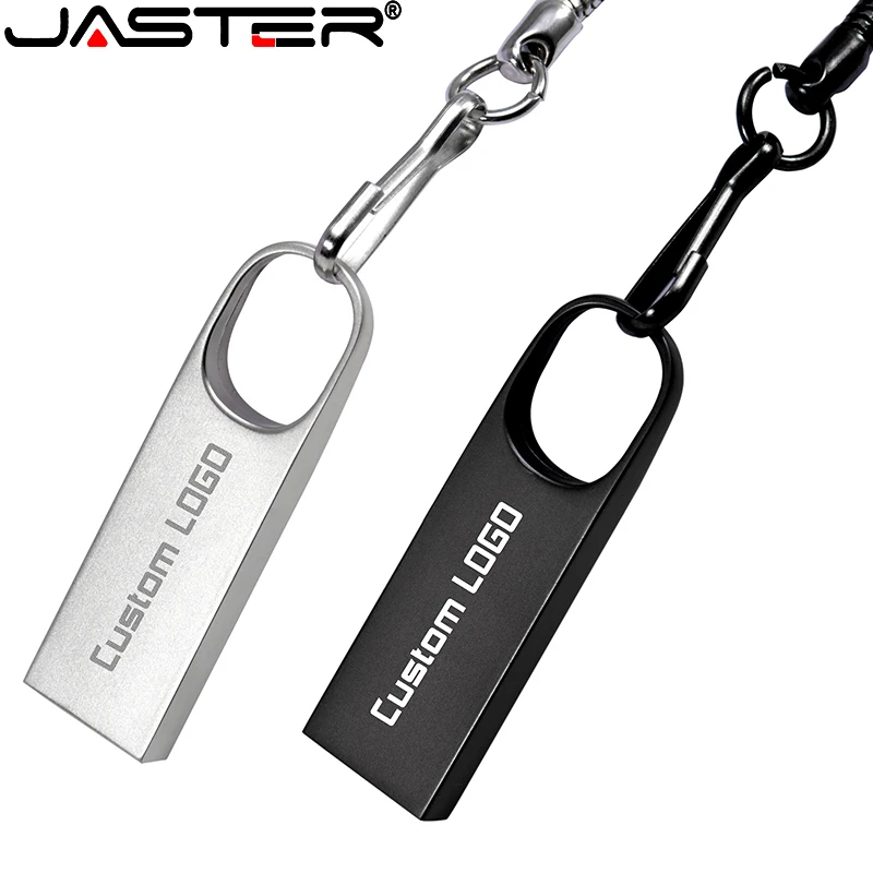 JASTER Free Custom Logo Memory Stick 128GB  Metal USB 2.0 Flash Drive 64GB Portable Pen Drive 32GB Shatterproof U Disk 16GB 8GB