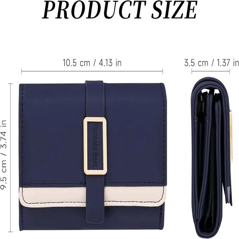 Trifold Leather Wallet for Women RFID Blocking Ladies card holder Purse Small Compact Womens Wallet with Zipper Coin Pocket