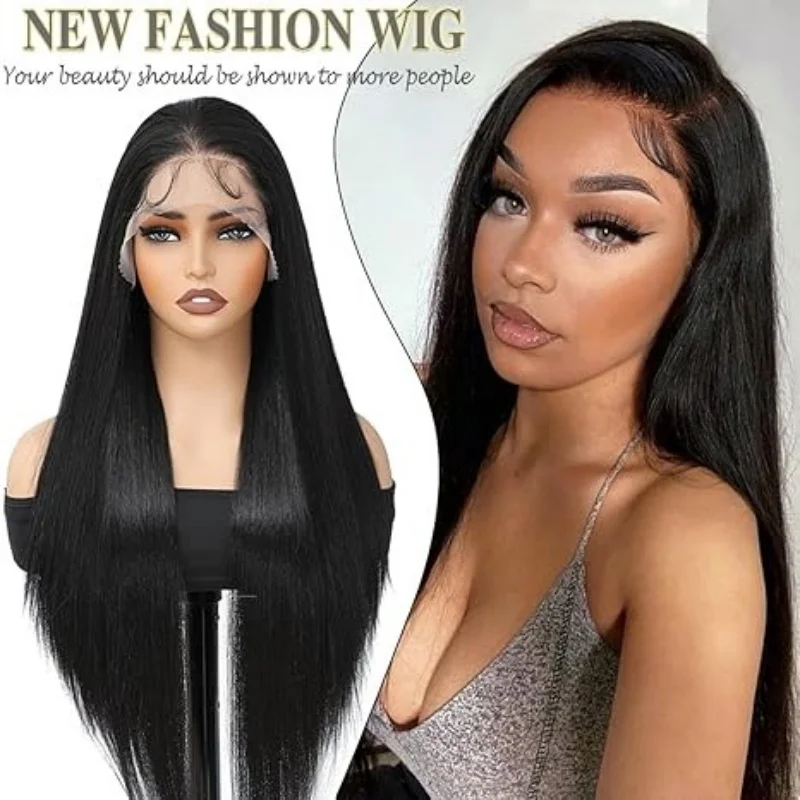 36 40 pollici Parrucche diritte per capelli umani 13x4 Frontale HD Parrucche in pizzo Densità 220 Parrucche naturali Per le donne 100 parrucche vere capelli umani