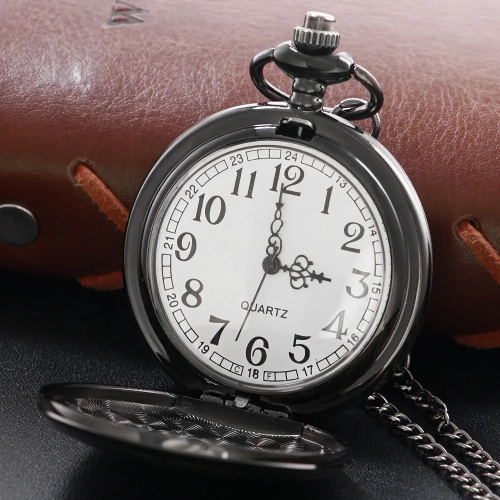 NUOVO orologio da tasca al quarzo digitale romano nero vintage mini collana pendente orologio da dottore regali di festa per uomo e donna