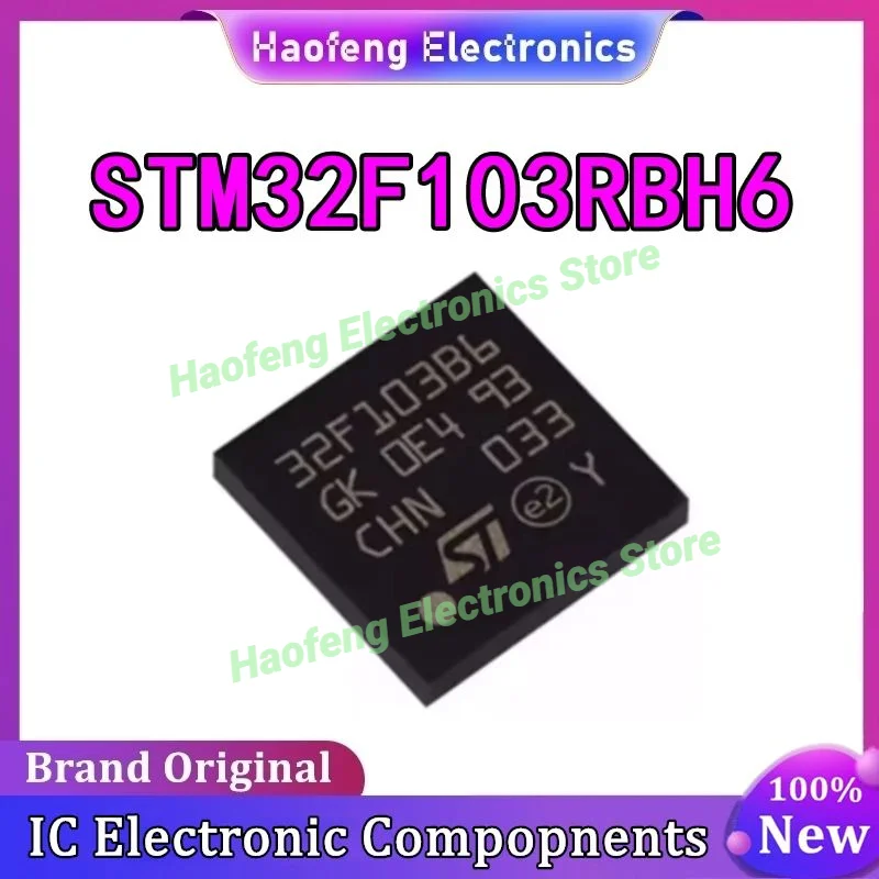 STM32F103RBH6 Serigrafía 32F103B6 BGA-64 Chip microcontrolador ARM integrado de 32 bits