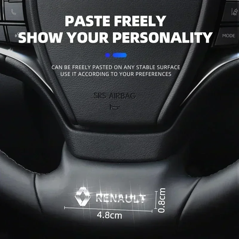 Picture 3: 3D Metal Car Decorative Sticker Badge Decal Interior Accessories For Renault Megane 2 3 4 RS Grand Scenic Clio 4 Captur Duster