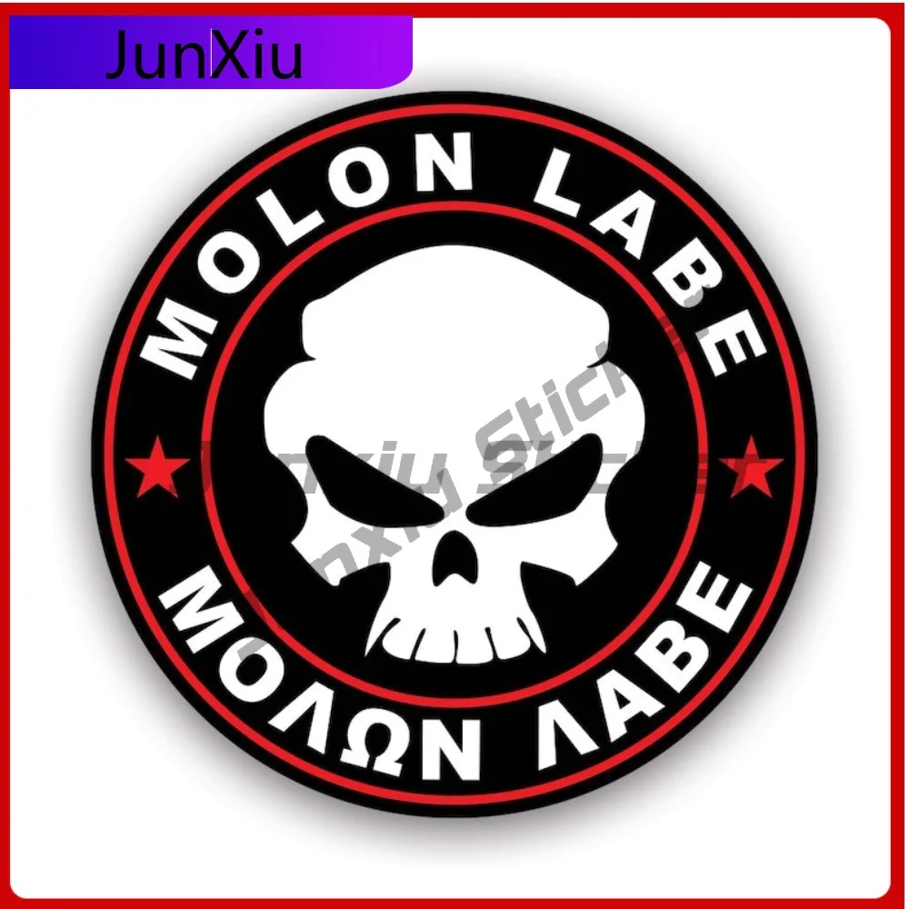 

Molon Labe Red Circle Sticker Creative Decals Uv Protected Come Take Them 2a V4b Skull Auto Decor Car Sticker Vinyl Decal