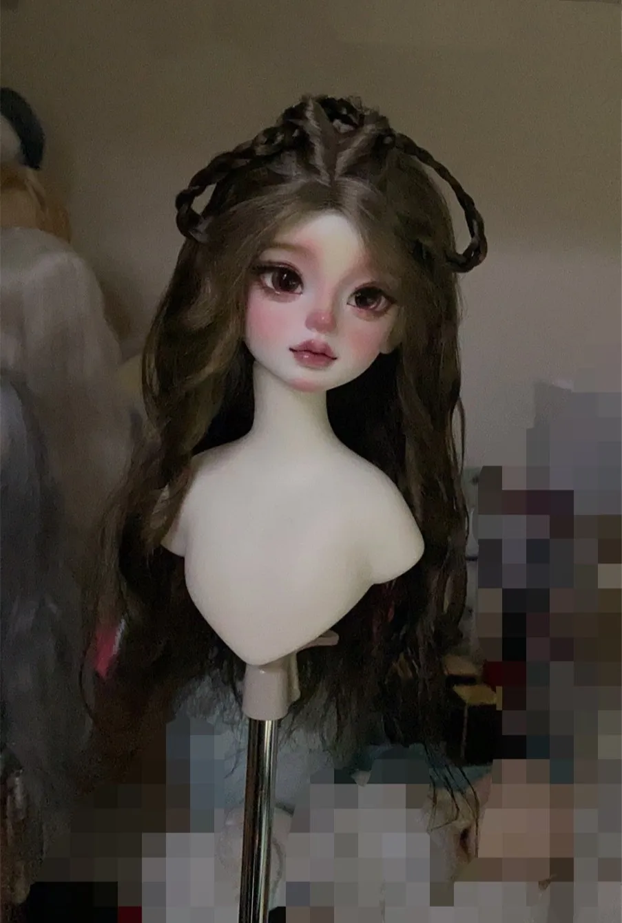 BJD wig 1/4 1/6 1/3 doll hair, deep brown mohair wig hair free shipping