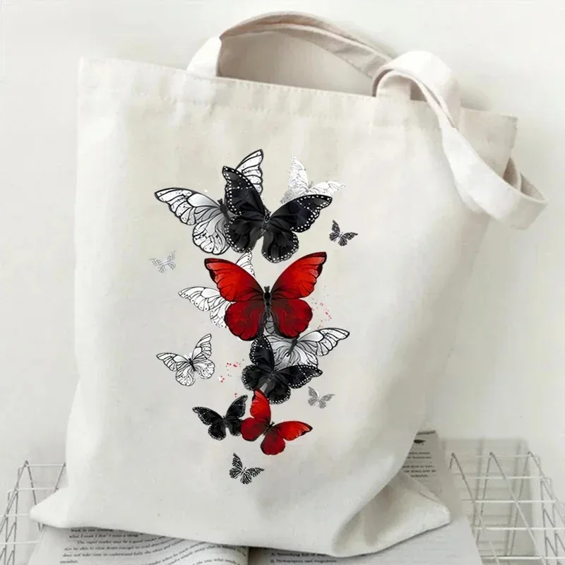 London-Inspired Canvas Tote Shoulder Bag Large Capacity Durable Eco-friendly Reusable Women Travel Shopping Casual Outdoor bags