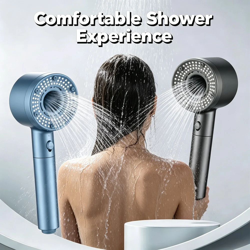 

5 adjustable modes of high-pressure shower head, one click shower head, home premium shower head, bathroom accessories