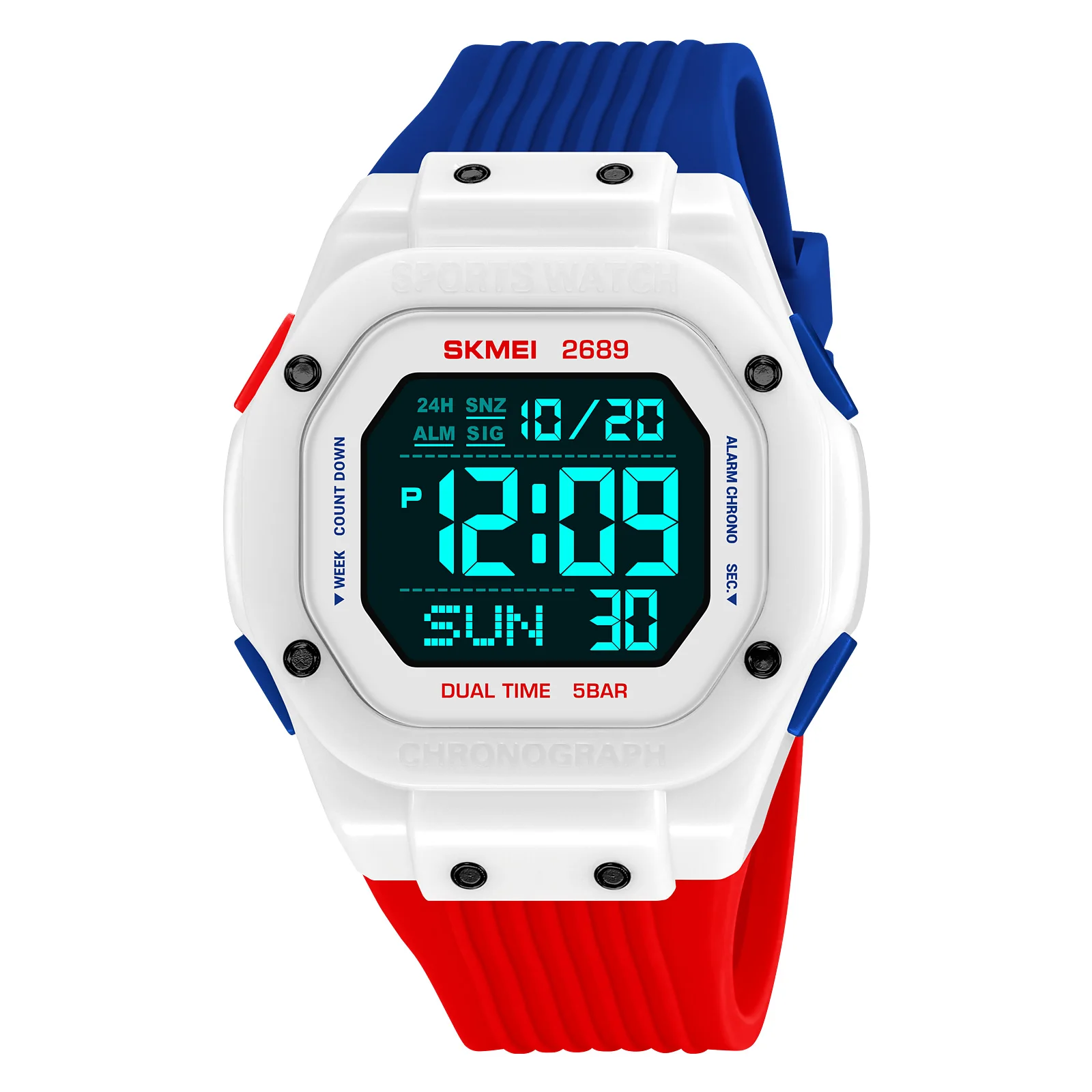 

SKMEI 2689 Wristwatch Electric Watch 50 Waterproof Fashion Casual Chrono Stopwatch Alarm For Hands Car Washing Shower Outfit