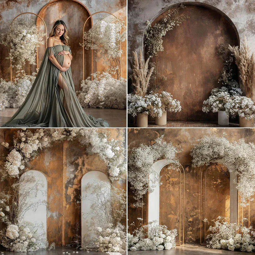 

Фон для фотосъемки Mehofond в стиле бохо с земляными цветами арка для взрослых на день рождения свадьбу для беременных Фотостудия