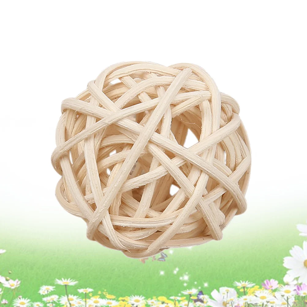 30 Pcs Takraw Baby Toys Wicker Balls Natural Wooden Diffuser Party Rattan