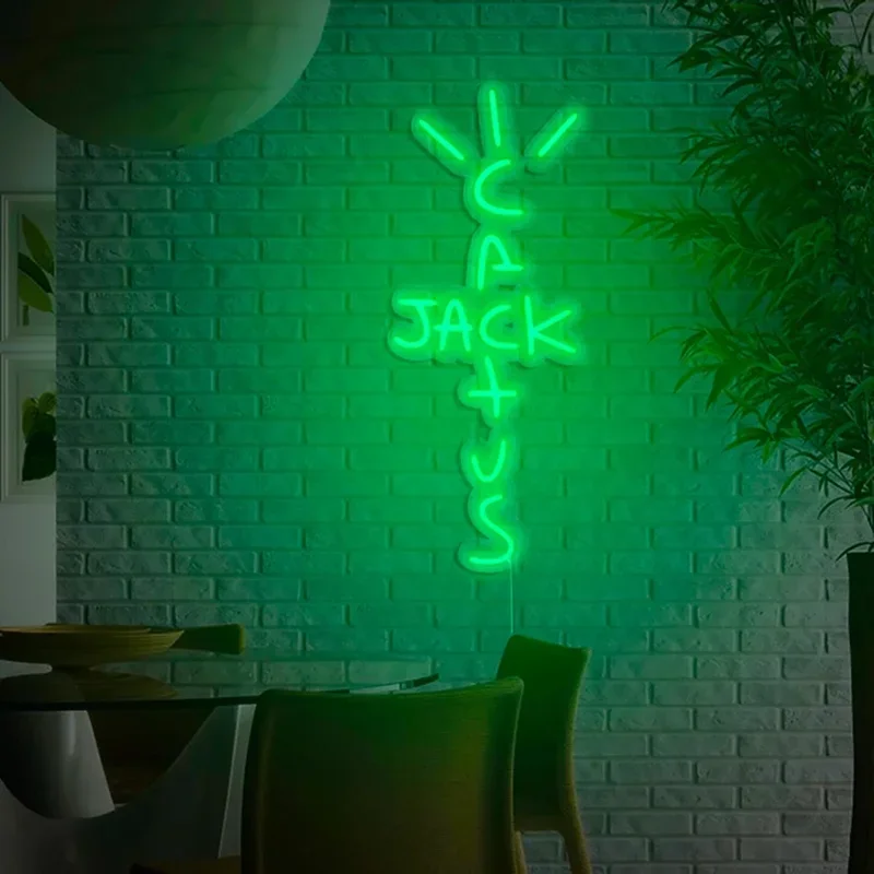 Cactus Jack Neon Signs LED Neon Light for Room/Bar Wall Decor,Gaming Room,Man Cave,Living Room,Personalized Birthday Gifts