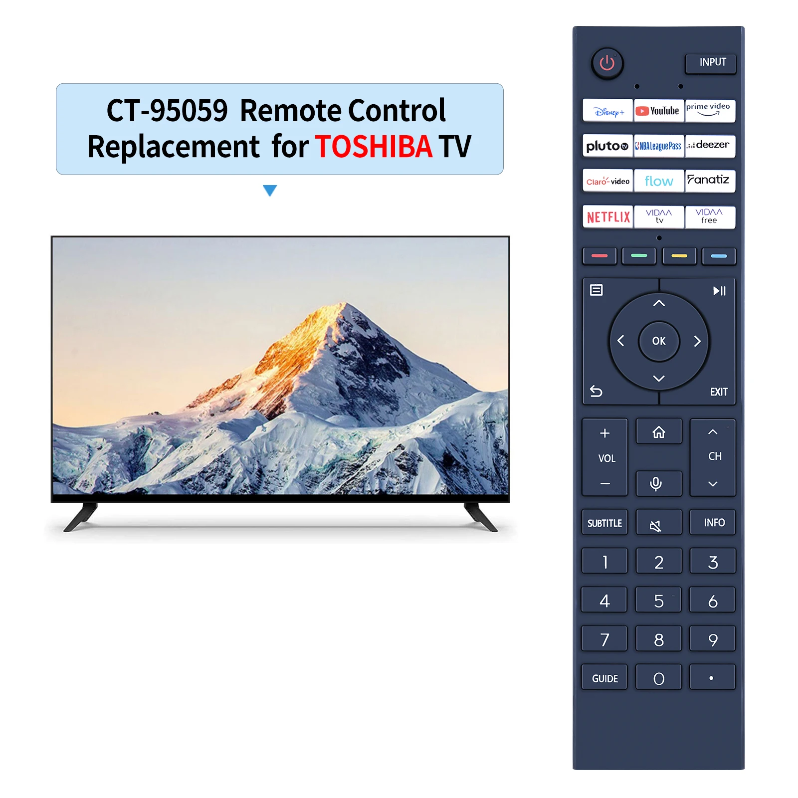 Mando a distancia CT-95059, para toshiba TV